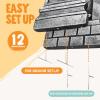 imageJOYIN 17 Halloween Foam RIP Graveyard Tombstones 5 Pack Halloween Tombstones Outdoor Decorations for Graves Decorations with 12 Metal Stakes for Cemetery Yard Lawn Party DecorGray