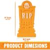 imageJOYIN 17 Halloween Foam RIP Graveyard Tombstones 5 Pack Halloween Tombstones Outdoor Decorations for Graves Decorations with 12 Metal Stakes for Cemetery Yard Lawn Party DecorPink  Orange