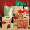 imageJOYIN 18 PCS Christmas Bags Assorted Sizes Kraft Treat Candy Bags Small 55 Medium 9 Large 13 for Xmas Party Favors Decoration Holiday Present Wrapping Thanksgiving Gift DecorBrown Green Red White