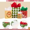 imageJOYIN 18 PCS Christmas Bags Assorted Sizes Kraft Treat Candy Bags Small 55 Medium 9 Large 13 for Xmas Party Favors Decoration Holiday Present Wrapping Thanksgiving Gift DecorBrown Green Red White