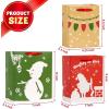imageJOYIN 18 PCS Christmas Bags Assorted Sizes Kraft Treat Candy Bags Small 55 Medium 9 Large 13 for Xmas Party Favors Decoration Holiday Present Wrapping Thanksgiving Gift DecorBrown Green Red White