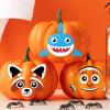 imageJOYIN 18 Packs Halloween Pumpkin Decorating Stickers Craft Kit Halloween Party Supplies Arts Activities Kids Party Favors Jack O Lantern Foam Face Sticker in 9 Animal Designs Classroom Games