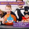 imageJOYIN 18 Packs Halloween Pumpkin Decorating Stickers Craft Kit Halloween Party Supplies Arts Activities Kids Party Favors Jack O Lantern Foam Face Sticker in 9 Animal Designs Classroom Games