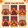 imageJOYIN 18PCS Thanksgiving Cutlery Holders Set Thanksgiving Turkey Utensil Dcor Autumn Fall Harvest Party Supplies Thankyou Cards Table Decoration Party Favors