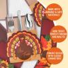 imageJOYIN 18PCS Thanksgiving Cutlery Holders Set Thanksgiving Turkey Utensil Dcor Autumn Fall Harvest Party Supplies Thankyou Cards Table Decoration Party Favors