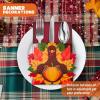imageJOYIN 18PCS Thanksgiving Cutlery Holders Set Thanksgiving Turkey Utensil Dcor Autumn Fall Harvest Party Supplies Thankyou Cards Table Decoration Party Favors
