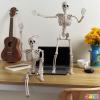 imageJOYIN 2 PCS 24 Halloween Skeleton Decor 2 FT Full Body Stayable Posable Skeletons for Halloween White Human Plastic Bones with Movable Joints for Spooky Indoor Outdoor Decoration Graveyard PropYellow