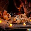 imageJOYIN 2 PCS 95 Halloween Posable Fish Skeleton Decor Animal Plastic Bones with Posable Joints for Indoor Outdoor Halloween Decorations Party Props Yard Patio Lawn Garden Props Decor