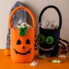 imageJOYIN 2 PCS Halloween Plush Candy Bucket 59quot X 87quot Tote Bucket Spider and Pumpkin Halloween Basket with Handle Trick or Treating Gift for Kid Party Favor Supplies Decor