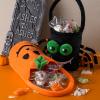 imageJOYIN 2 PCS Halloween Plush Candy Bucket 59quot X 87quot Tote Bucket Spider and Pumpkin Halloween Basket with Handle Trick or Treating Gift for Kid Party Favor Supplies Decor