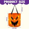 imageJOYIN 2 PCS Halloween Trick or Treat Bags 10 x 118 inches LED Light Orange Pumpkin Buckets Reusable Goody Candy Bucket for Kids Trick or Treating Halloween Birthday Party Favor Supplies