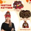 imageJOYIN 2 PCS Thanksgiving Pom Poms Beanie Hats Turkey Trots Thanksgiving Role Play Cosplay Party Supplies Accessories Costume Hats Brown