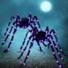 imageJOYIN 2 Pack 5 Ft Halloween Light Up Spiders Outdoor Decorations Scary Giant Spider with Purple LED Fake Large Haunted House Props for Halloween Lawn Porch Yard Garden Tree Outside Indoor Decor