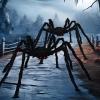 imageJOYIN 2 Pack 5 Ft Halloween Outdoor Decorations Hairy Black Spider Scary Giant Spider Fake Large Haunted House Props Halloween Yard Lawn Decorations Party Indoor DecorBlack