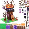 imageJOYIN 2 Pack Halloween Foam Craft Kit Party Favors for Kids 3D Tree House and Pumpkin Haunted House Halloween Art and Craft DIY Kits School Activities Game Party Decoration