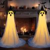imageJOYIN 2 Packs 47 Halloween Decorations Outdoor Standing Ghost Light Up Spooky Ghost with Witch Hat ampamp Remote Control Glowing Halloween Decor for Yard Porch Lawn Garden Party Supplies Haunted HouseStanding Ghost with Hat