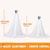 imageJOYIN 2 Packs 47 Halloween Decorations Outdoor Standing Ghost Light Up Spooky Ghost with Witch Hat ampamp Remote Control Glowing Halloween Decor for Yard Porch Lawn Garden Party Supplies Haunted HouseStanding Ghost