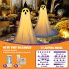 imageJOYIN 2 Packs 47 Halloween Decorations Outdoor Standing Ghost Light Up Spooky Ghost with Witch Hat ampamp Remote Control Glowing Halloween Decor for Yard Porch Lawn Garden Party Supplies Haunted HouseStanding Ghost with Hat