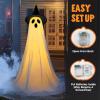imageJOYIN 2 Packs 47 Halloween Decorations Outdoor Standing Ghost Light Up Spooky Ghost with Witch Hat ampamp Remote Control Glowing Halloween Decor for Yard Porch Lawn Garden Party Supplies Haunted HouseStanding Ghost with Hat