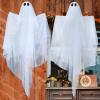 imageJOYIN 2 Pcs 47 Halloween Light up Hanging Ghost Decoration Outdoor with Warm LED Light Halloween Flying Hanging Ghosts for Haunted House Prop Front Yard Patio Party Decor Indoor OutdoorWarm White Ghosts