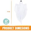 imageJOYIN 2 Pcs 47 Halloween Light up Hanging Ghost Decoration Outdoor with Warm LED Light Halloween Flying Hanging Ghosts for Haunted House Prop Front Yard Patio Party Decor Indoor OutdoorWarm White Ghosts
