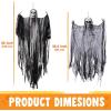 imageJOYIN 2 Pcs Halloween Hanging Swinging Ghosts Decorations Outdoor Halloween Scary Decor with Lighted Up Eyes Creepy Swinging Skeleton Flying Props for Yard Patio Lawn GardenHanging Grim Reaper