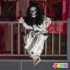 imageJOYIN 2 Pcs Halloween Hanging Swinging Ghosts Decorations Outdoor Halloween Scary Decor with Lighted Up Eyes Creepy Swinging Skeleton Flying Props for Yard Patio Lawn GardenSwinging Ghosts