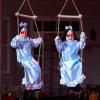 imageJOYIN 2 Pcs Hanging Ghosts Halloween Decorations Outdoor 3ft Blue Swinging Creepy Sister Ghost with LED Red Light Eyes Creepy Girl Twins Doll Decor for Indoor Flying Props for Yard Patio Lawn Garden