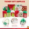 imageJOYIN 20 PCS Christmas Goody Gift Bags with Handles Assorted Sizes Holiday Paper Presents Wrapping Bag for Xmas GiftGiving Thanksgiving Gift Decor Classroom Treat Candy and Party Favors