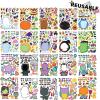 imageJOYIN 20 Pcs Makeaface Sticker Sheets Make Your Own Halloween Characters Mix and Match Sticker Sheets Bonus with Coloring Sheets 10 Scratch Cards 8 Sticker Sheets Halloween Party Favor Supplies
