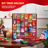 imageJOYIN 2025 Christmas Advent Calendar 24 Days Christmas Warm Cotton Socks for Adults Xmas Countdown Calendar with 20 Low Cut ampamp 4 Knee High Socks Xmas Accessories Party Favor Gifts