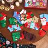 imageJOYIN 2025 Christmas Advent Calendar 24 Days Christmas Warm Cotton Socks for Adults Xmas Countdown Calendar with 20 Low Cut ampamp 4 Knee High Socks Xmas Accessories Party Favor Gifts