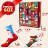 imageJOYIN 2025 Christmas Advent Calendar 24 Days Christmas Warm Cotton Socks for Adults Xmas Countdown Calendar with 20 Low Cut ampamp 4 Knee High Socks Xmas Accessories Party Favor Gifts