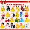 imageJOYIN 2025 Christmas Advent Calendar Ducks 24 Days Christmas Countdown Calendar Rubber Ducks Rubber Ducky Bath Toys for Boys Girls Kids Xmas Party Favor Fun Gifts