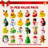 imageJOYIN 2025 Christmas Advent Calendar Ducks 24 Days Christmas Rubber Ducky Bath Toys Countdown Calendar Characters and Rubber Ducks for Boys Girls Kids Kids Xmas Party Favors Fun Gifts