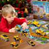 imageJOYIN 2025 Christmas Advent Calendar Engineering Vehicle 24 Days Christmas Countdown Alloy Construction Engineering Vehicle for Kids Vehicles City Construction Cars Xmas Party Favors Supplies