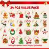 imageJOYIN 2025 Christmas Advent Calendar Gem Painting Kit 24 Days Christmas Countdown DIY Gem Painting Kit Xmas Party Favor Supplies Classroom Prizes Kids Xmas Fun Gifts