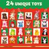 imageJOYIN 2025 Christmas Advent Calendar with Mini Animal Plush 24 Days Countdown Advent Calendar with 24 Stuffed Animals Kids Girls Party Favor Xmas Gift Classroom Prizes Christmas Party Favor Gifts