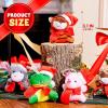 imageJOYIN 2025 Christmas Advent Calendar with Plush 24 Days Countdown Calendar Stuffed Animals Plush with Santa Hats Christmas Party Favor Gifts Xmas Classroom Prizes Toys for Kids Boys Girls
