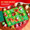 imageJOYIN 2025 Christmas Advent Calendar with Plush 24 Days Countdown Calendar Stuffed Animals Plush with Santa Hats Christmas Party Favor Gifts Xmas Classroom Prizes Toys for Kids Boys Girls