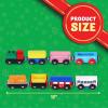 imageJOYIN 2025 Christmas Countdown Advent Calendar with 12 PCS Wooden Train Cars Magnetic Train Sets12 Days Cars Advent Calendar for Boys Kids Christmas Party Favor Classroom Prizes Xmas Gift