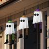 imageJOYIN 236 3PCS Halloween Hanging Ghosts Decorations Outdoor Blue Hanging Light Up Ghost Decor with Witch Hat ampamp Timer Halloween Decorations for Yard Patio Tree Garden Outside Haunted House PartyBlue Ghosts