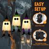 imageJOYIN 236 3PCS Halloween Hanging Ghosts Decorations Outdoor Blue Hanging Light Up Ghost Decor with Witch Hat ampamp Timer Halloween Decorations for Yard Patio Tree Garden Outside Haunted House PartyWarm White Ghosts