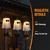 imageJOYIN 236 3PCS Halloween Hanging Ghosts Decorations Outdoor Blue Hanging Light Up Ghost Decor with Witch Hat ampamp Timer Halloween Decorations for Yard Patio Tree Garden Outside Haunted House PartyWarm White Ghosts