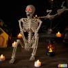 imageJOYIN 24 Inch Halloween Posable Skeleton with LED Red Glowing Eyes 2FT Realistic Hanging Skeleton Bone Full Body Movable Joints for Halloween Indoor Outdoor Decoration Prop Haunted House Party Decor