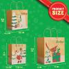 imageJOYIN 24 PCS Christmas Kraft Gift Bags with Assorted Sizes Present Bags for Wrapping Xmas Holiday Party Favors Thanksgiving Gift Decoration School Classrooms Classic Not Include Tissue Paper