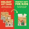 imageJOYIN 24 PCS Christmas Kraft Gift Bags with Assorted Sizes Present Bags for Wrapping Xmas Holiday Party Favors Thanksgiving Gift Decoration School Classrooms Classic Not Include Tissue Paper