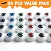 imageJOYIN 24 PCS Halloween Eyeballs Trick or Treat Scary Realistic Eyes Prop Supplies 12 Pair Hollow Plastic Eyeballs for Halloween Party Decoration