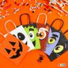 imageJOYIN 24 Pcs Halloween Colorful Paper Gift Bags with Handles for TrickorTreating Halloween Candy Goodie Bags for Party Favors and Supplies24 Count Pack of 1