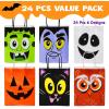 imageJOYIN 24 Pcs Halloween Colorful Paper Gift Bags with Handles for TrickorTreating Halloween Candy Goodie Bags for Party Favors and Supplies24 Count Pack of 1
